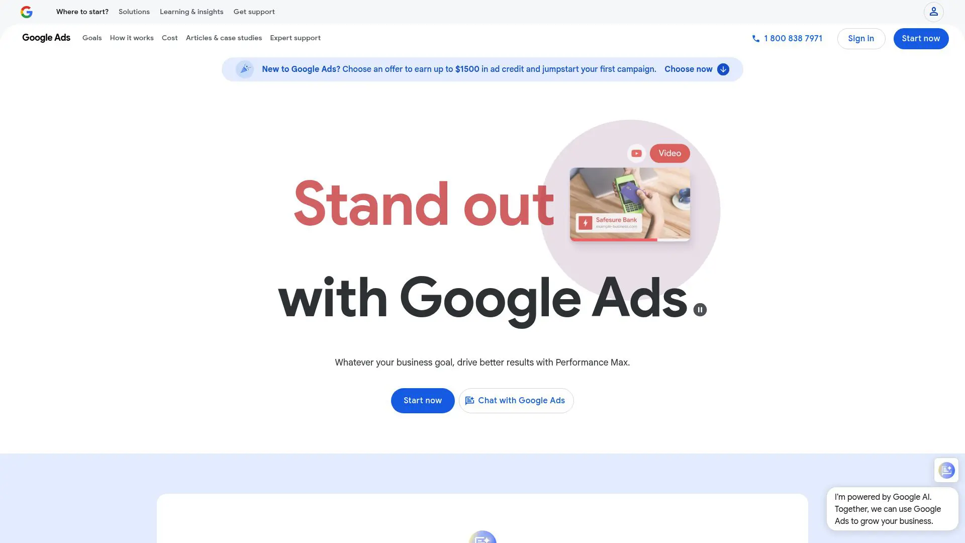 Google Ads dashboard interface