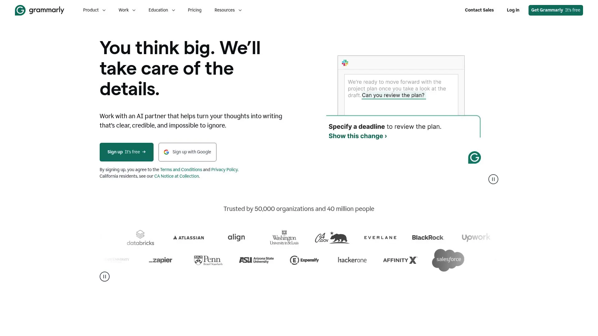 Grammarly interface screenshot