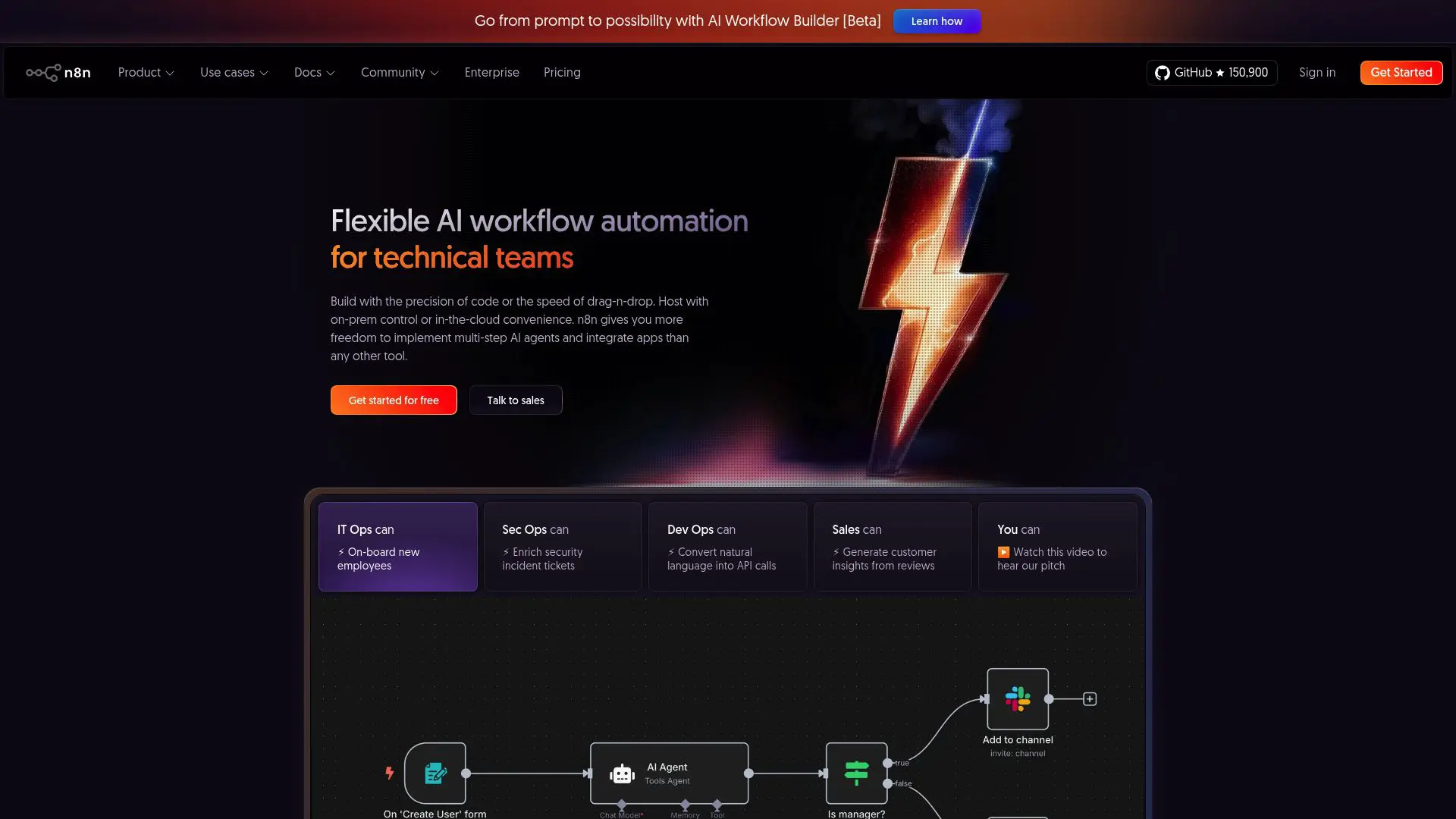 n8n workflow automation platform interface