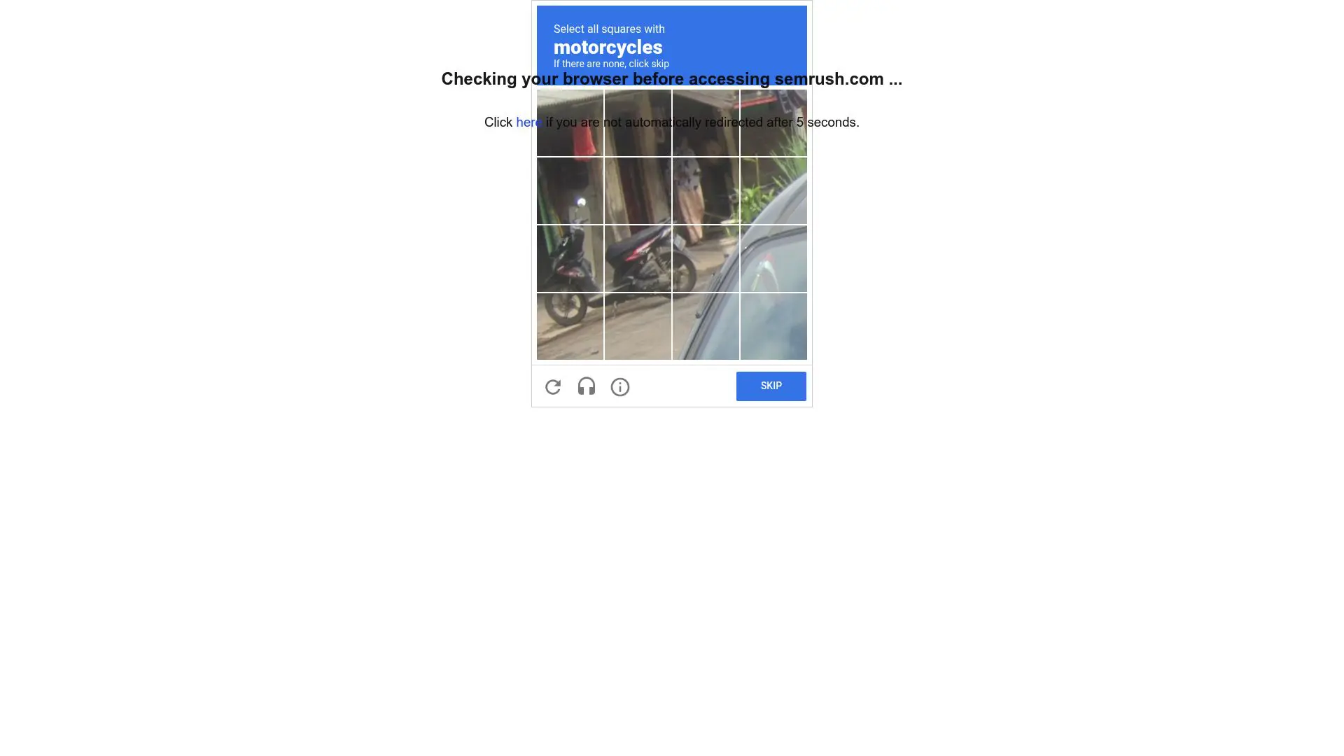 Semrush dashboard interface screenshot