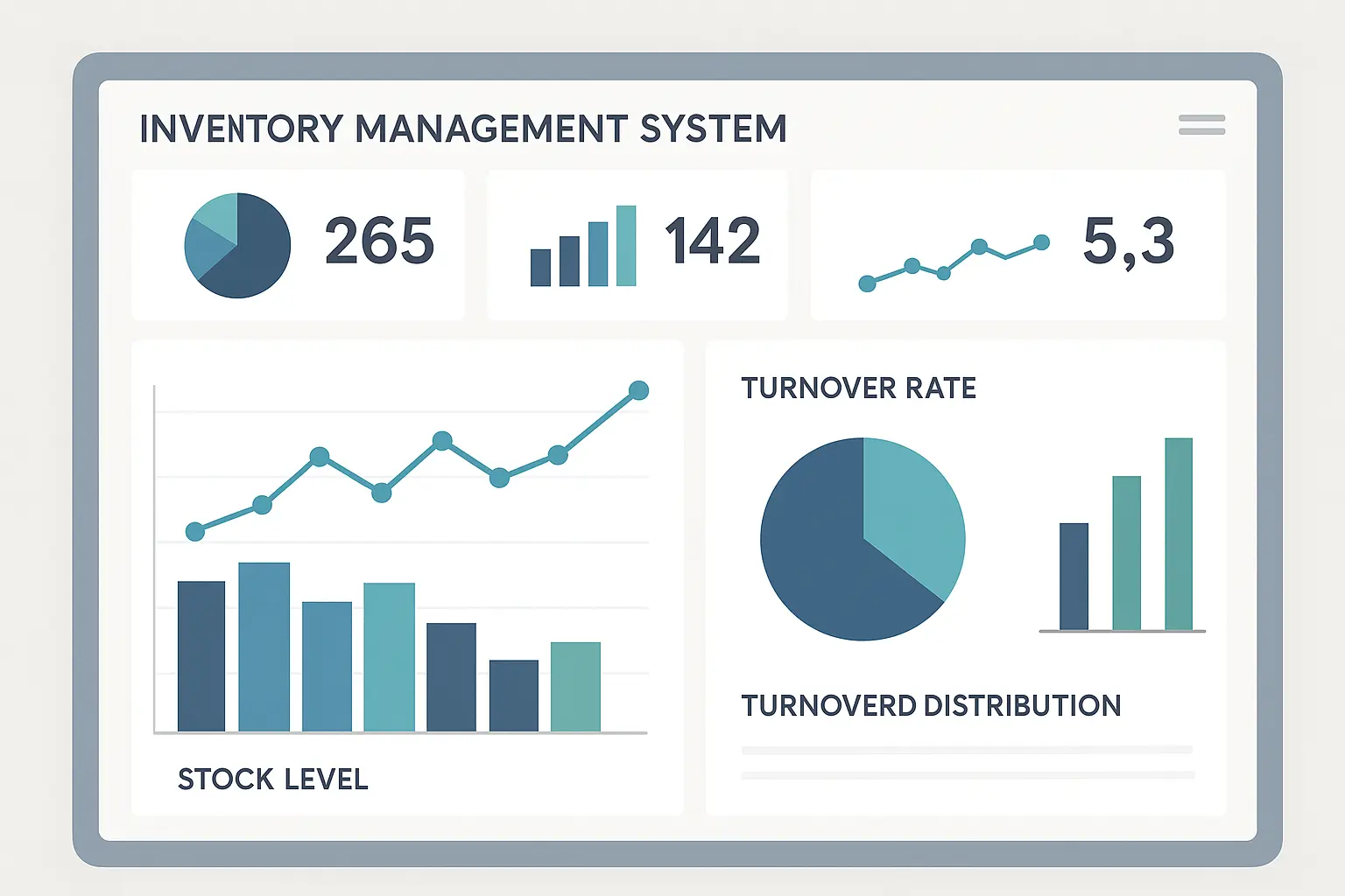 Inventory turnover rate calculation chart