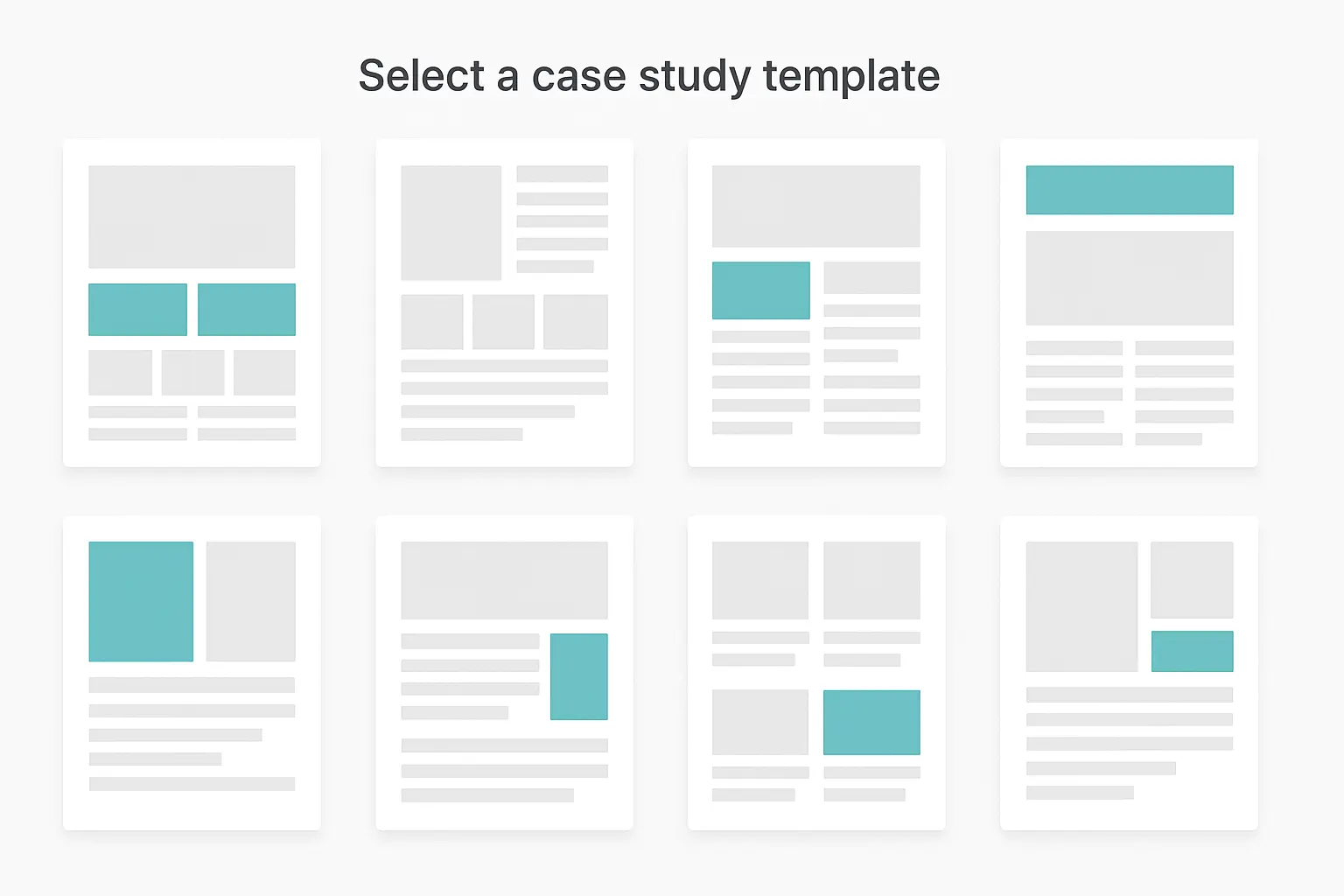 HubSpot case study template selection interface