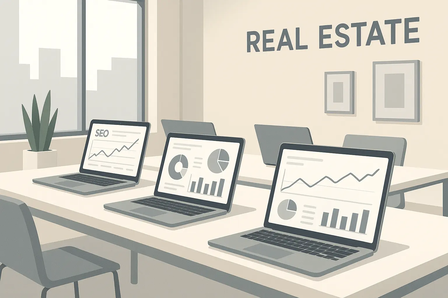 Real estate SEO case study results dashboard