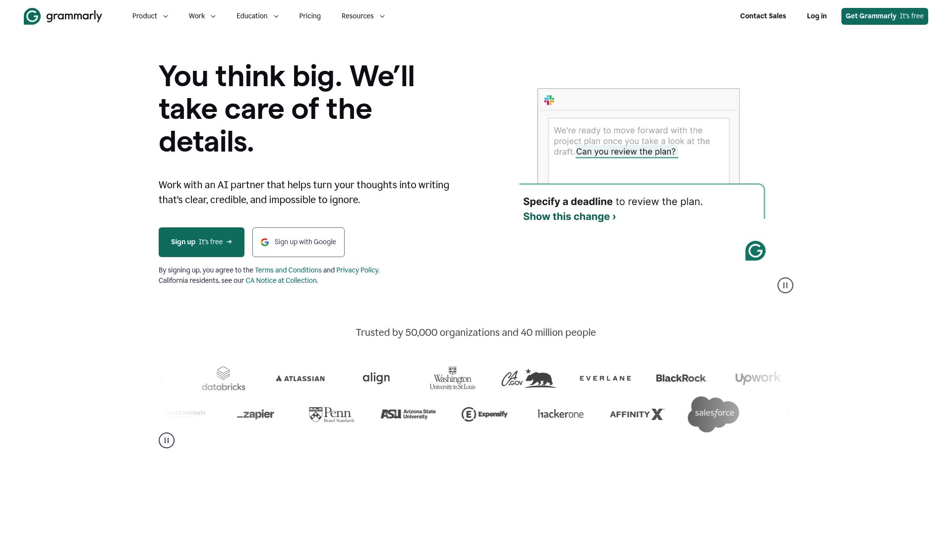 Grammarly interface screenshot