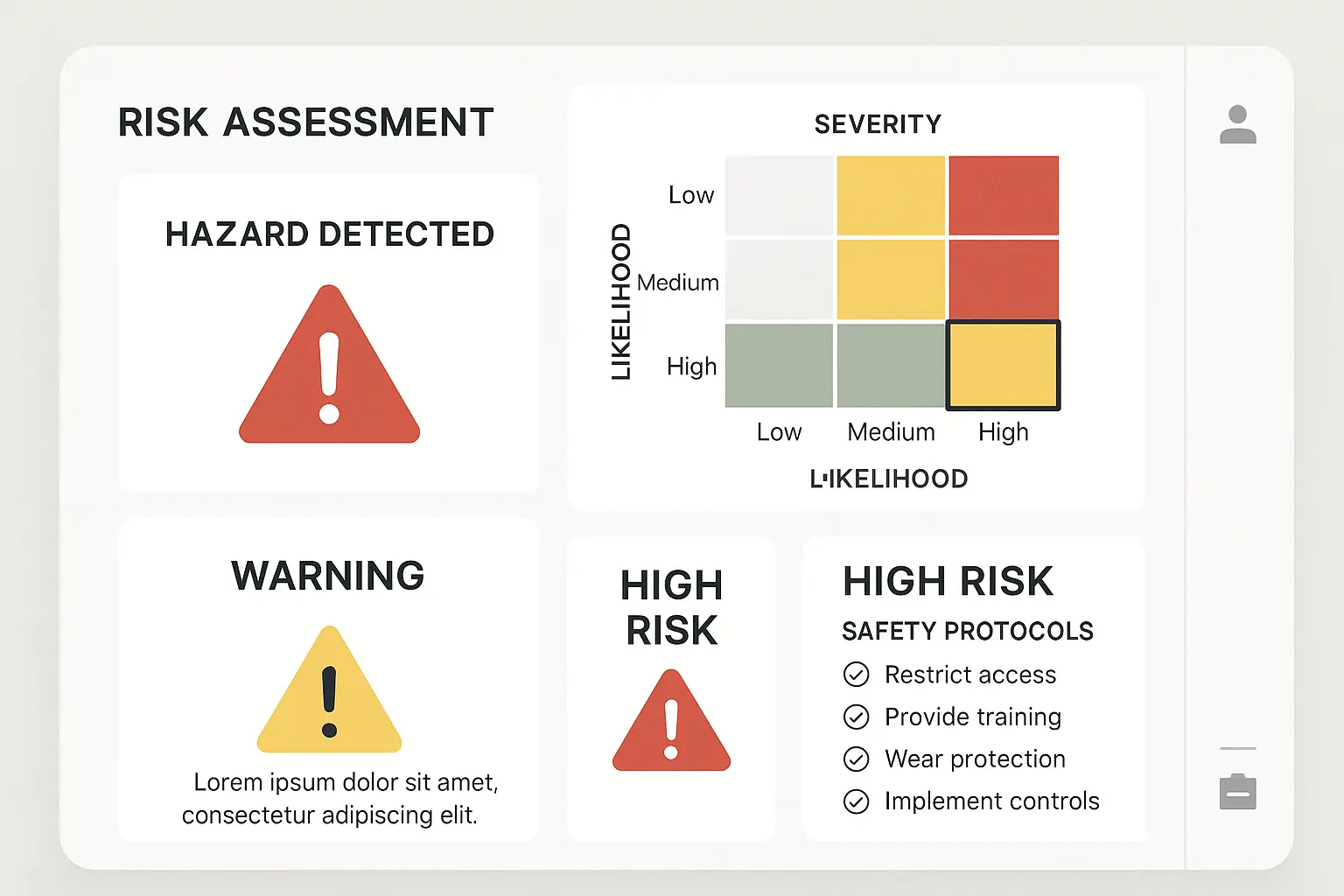 Risk assessment matrix for warehouse automation projects