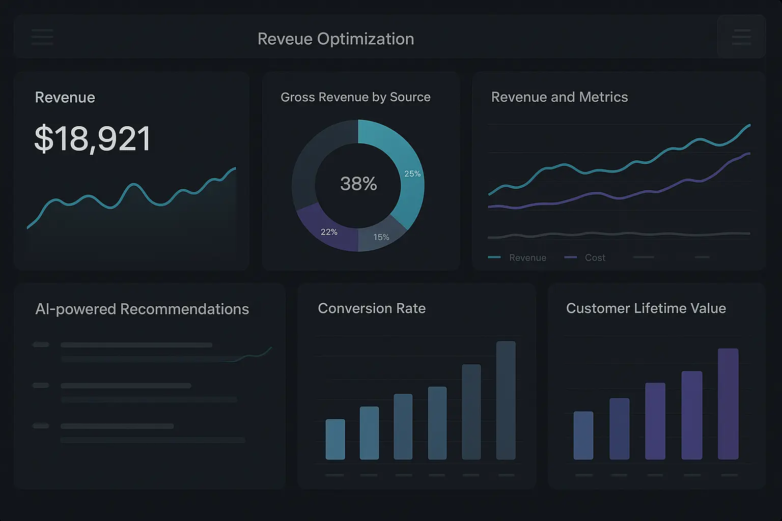 Professional marketing analytics dashboard