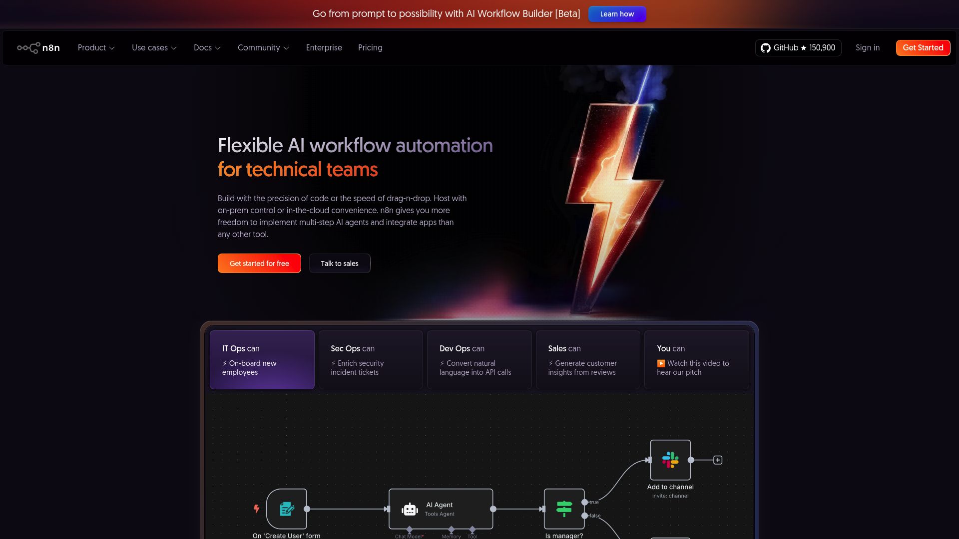 n8n workflow automation platform interface