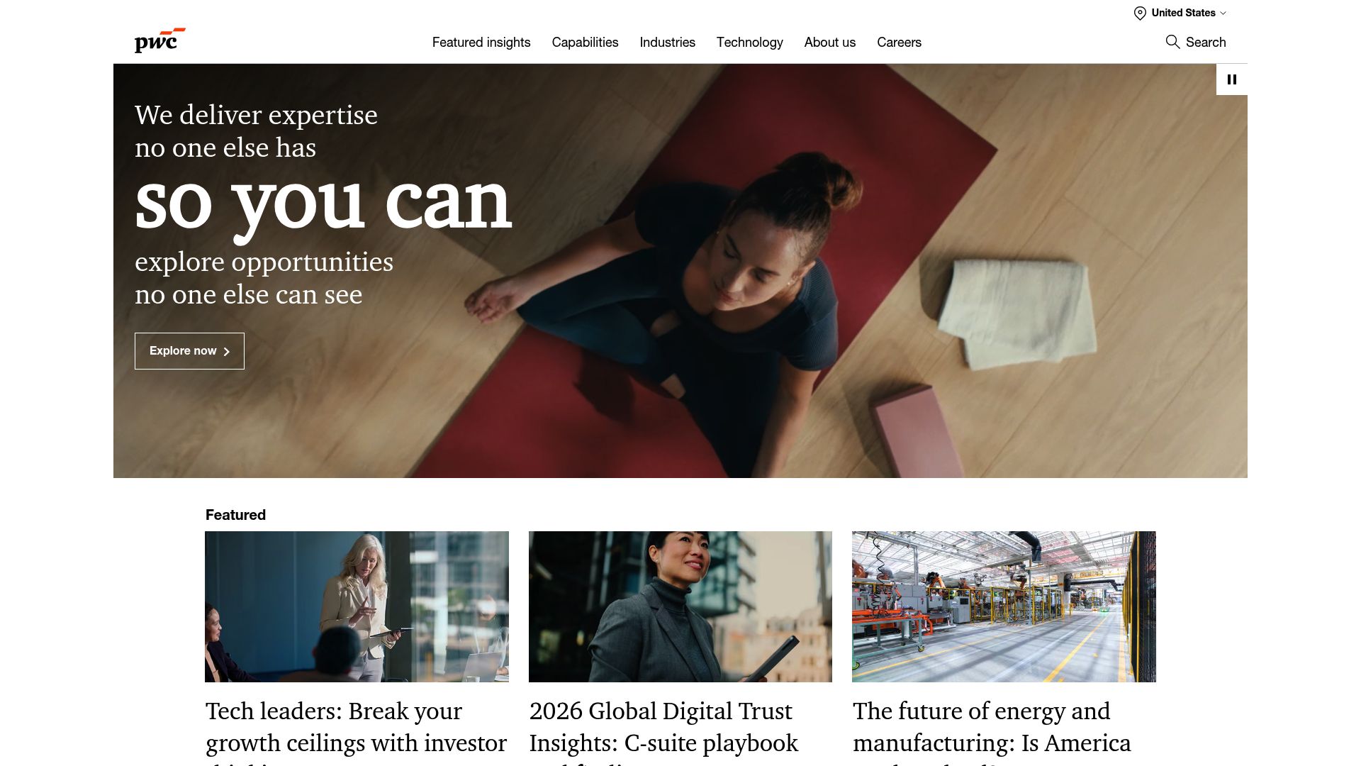 PwC financial consulting services
