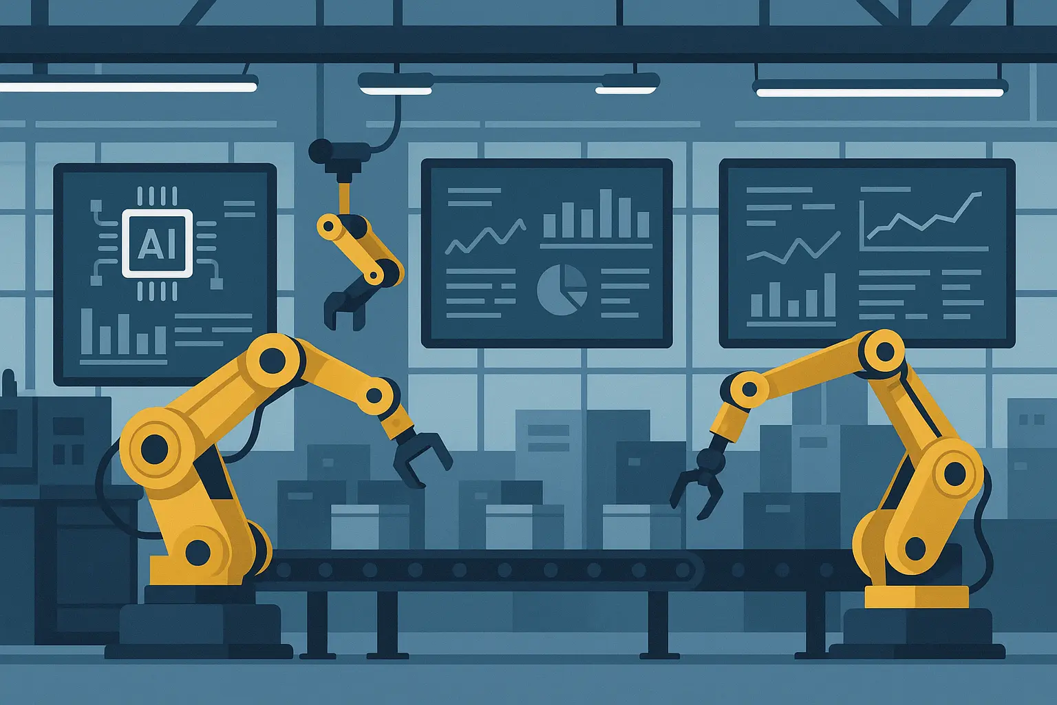 AI manufacturing transformation in modern production facility