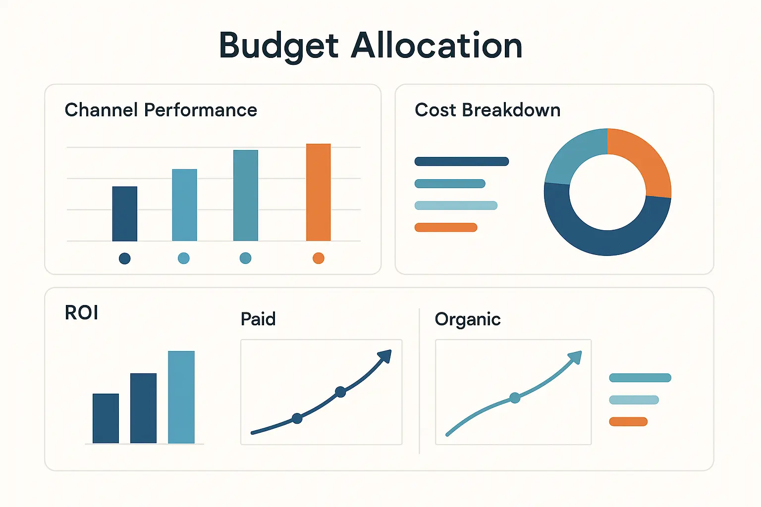 Cross-channel budget optimization dashboard