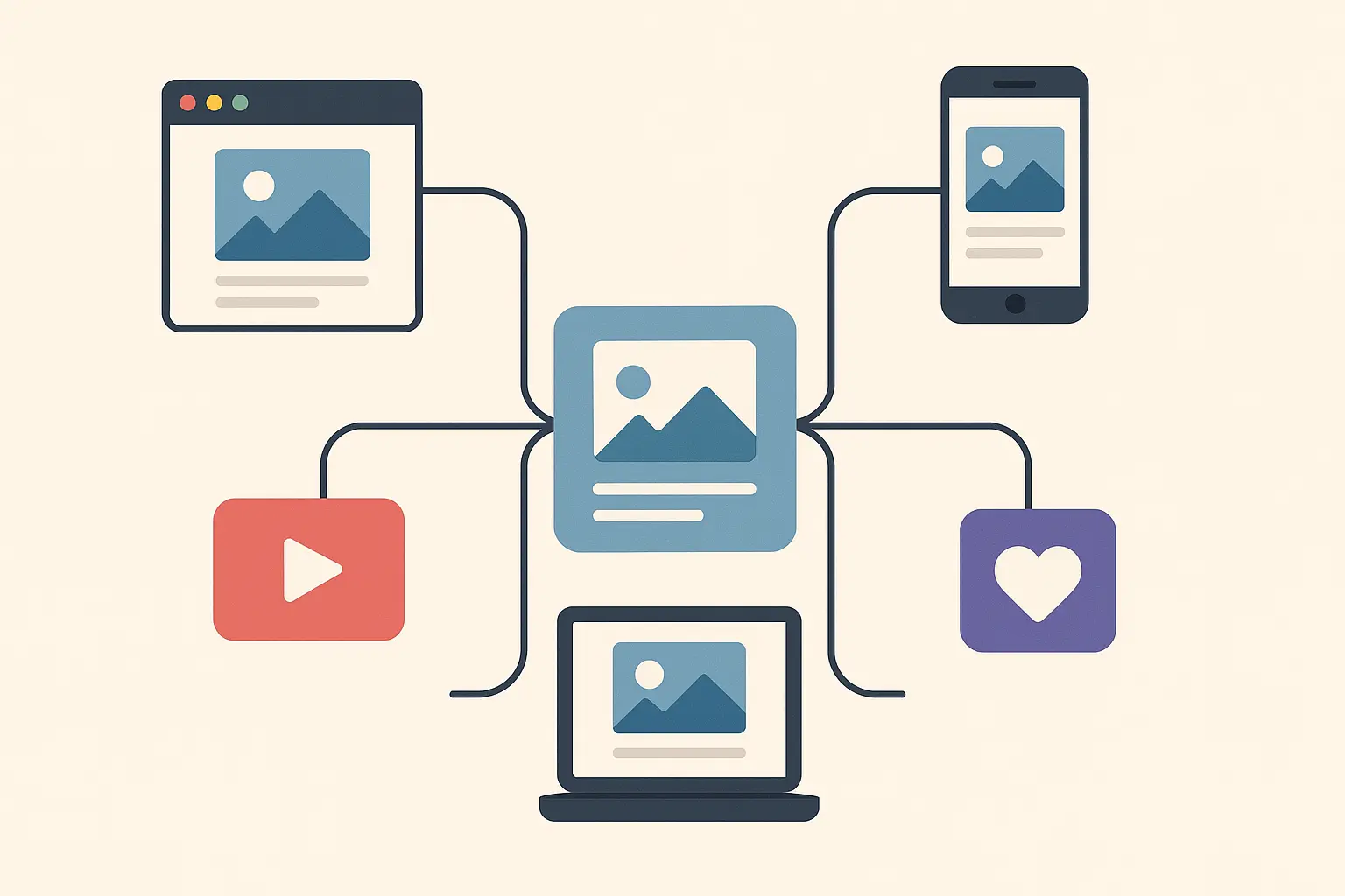 Multi-channel content amplification strategy
