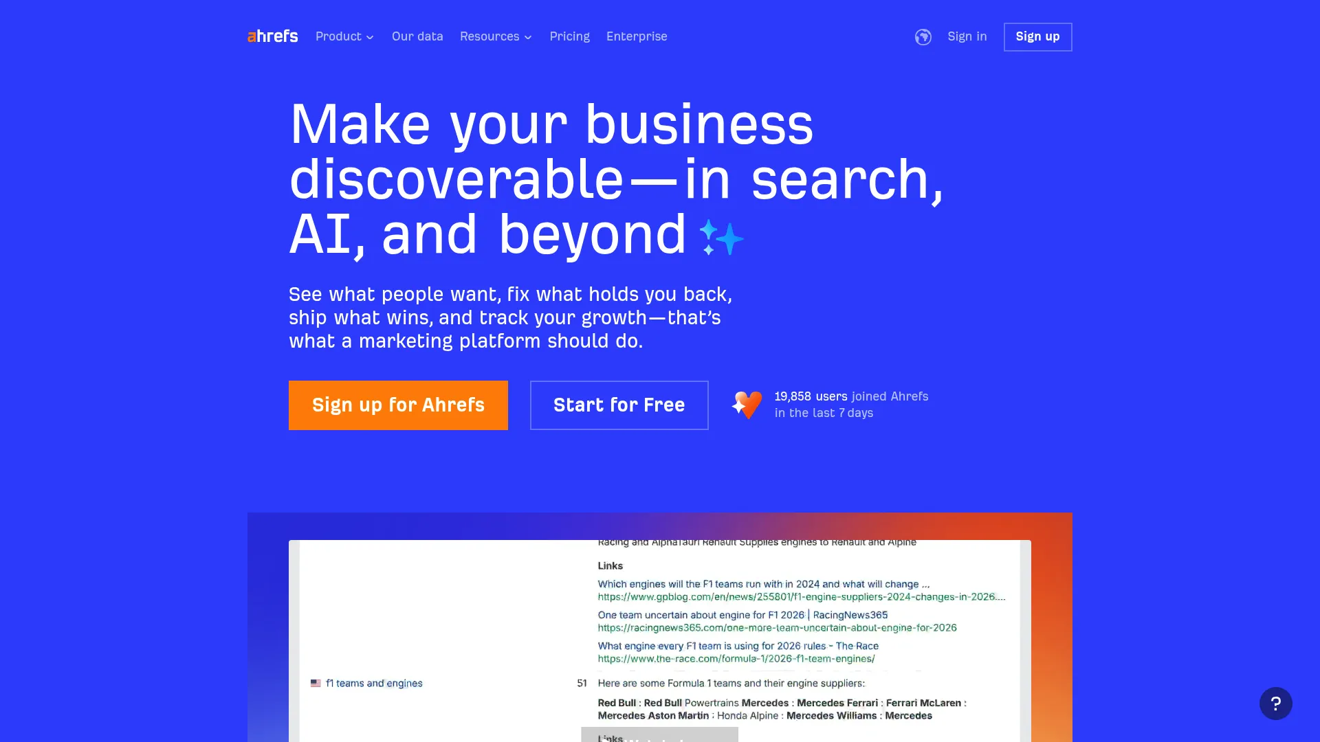 Ahrefs SEO tool interface