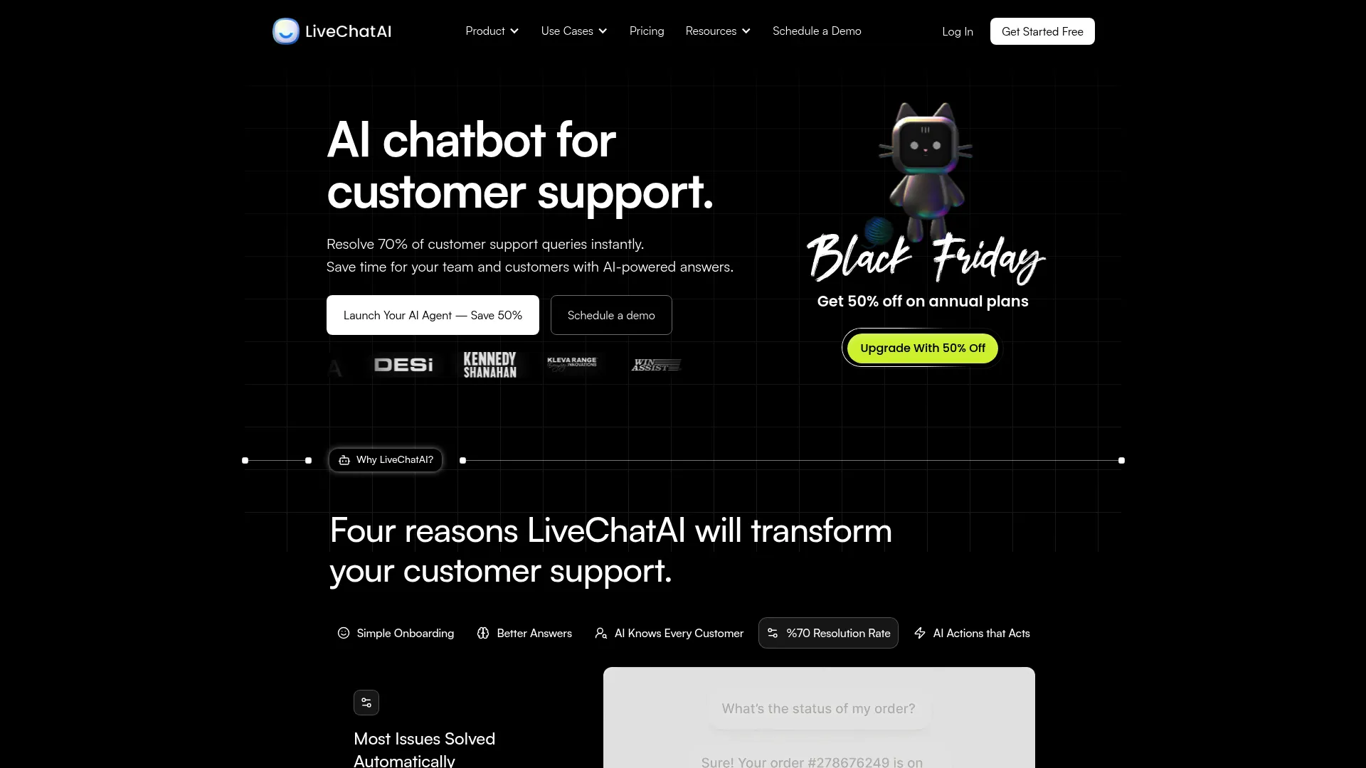 LiveChatAI analytics dashboard
