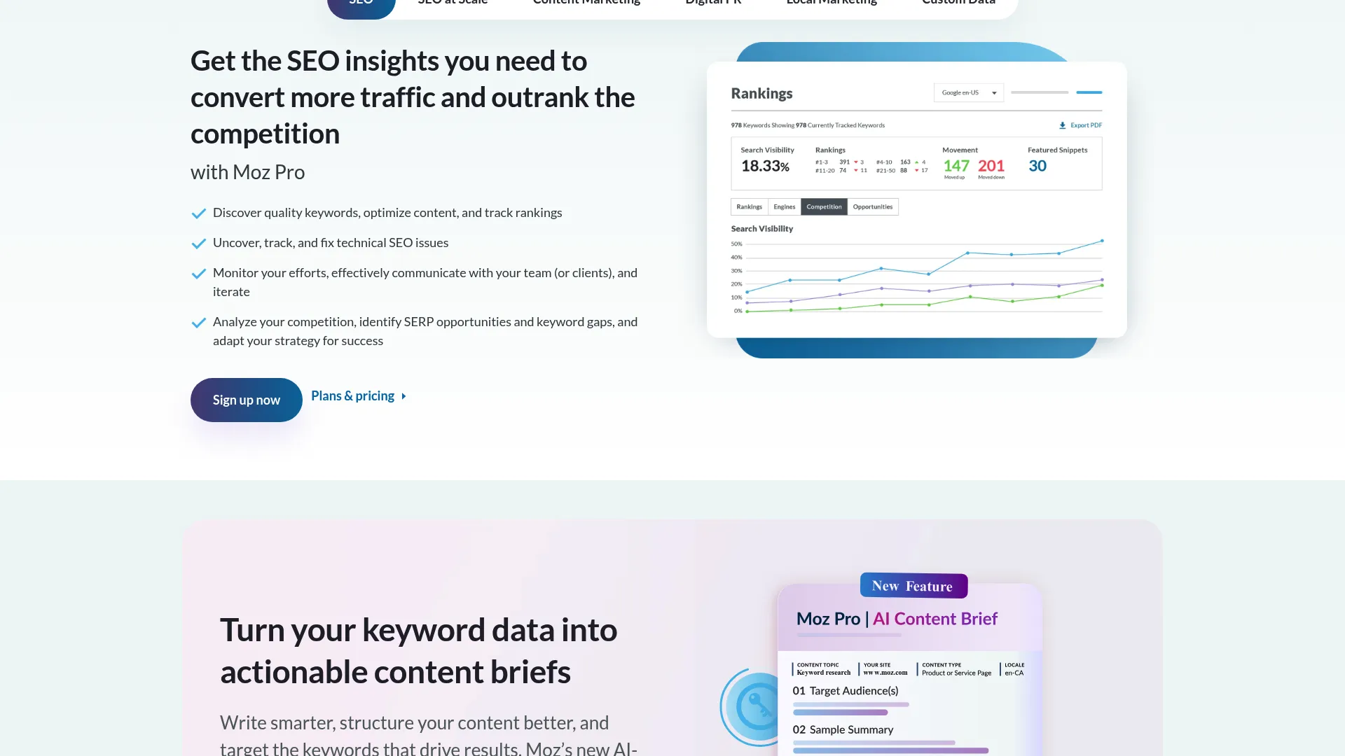 Moz Pro interface screenshot