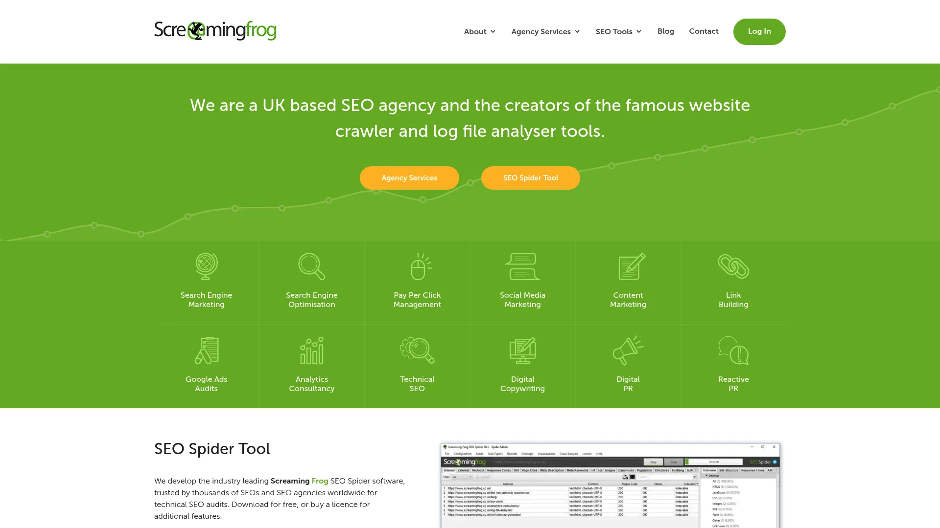 Screaming Frog SEO Spider interface screenshot