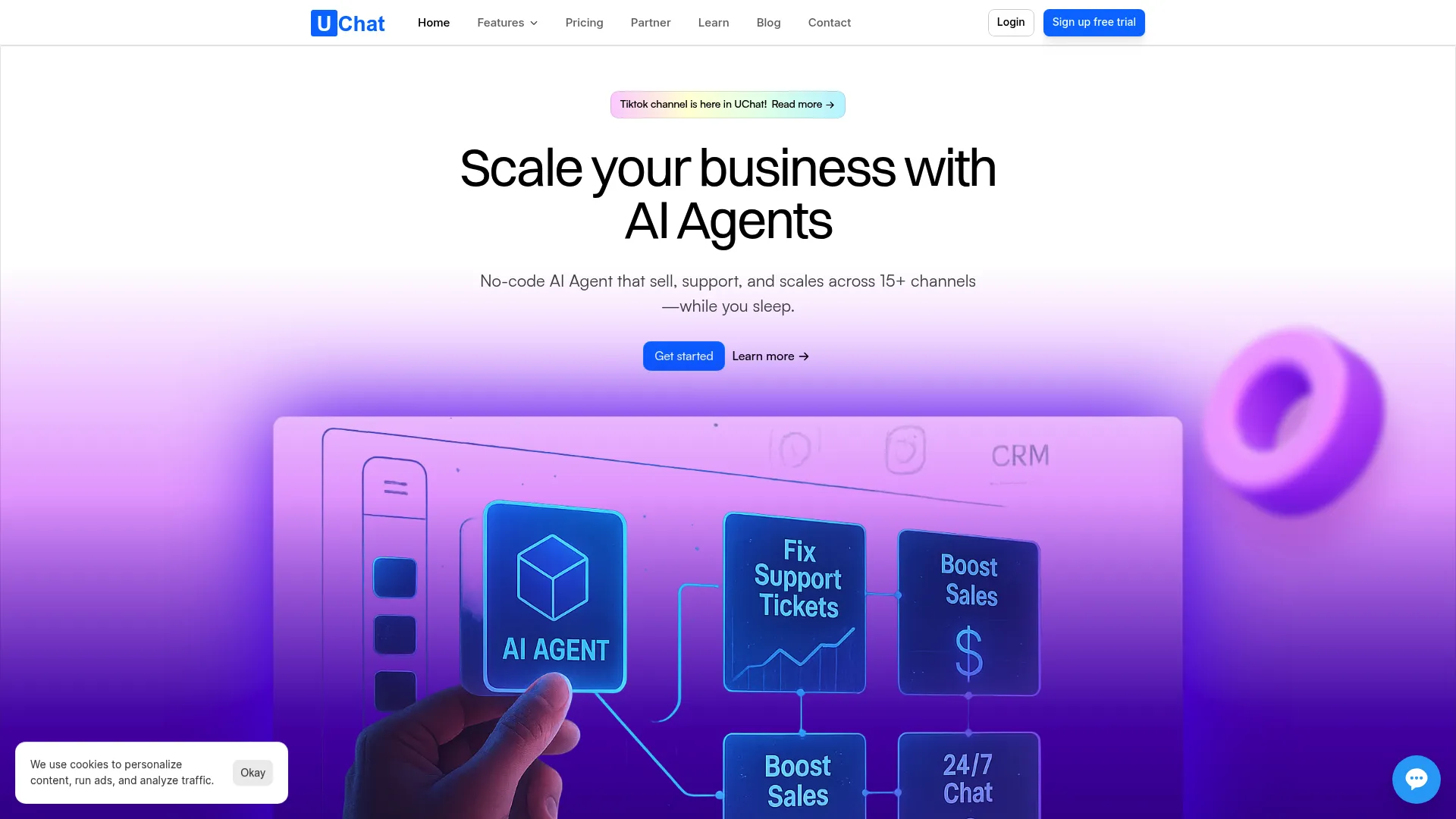 UChat omnichannel platform dashboard
