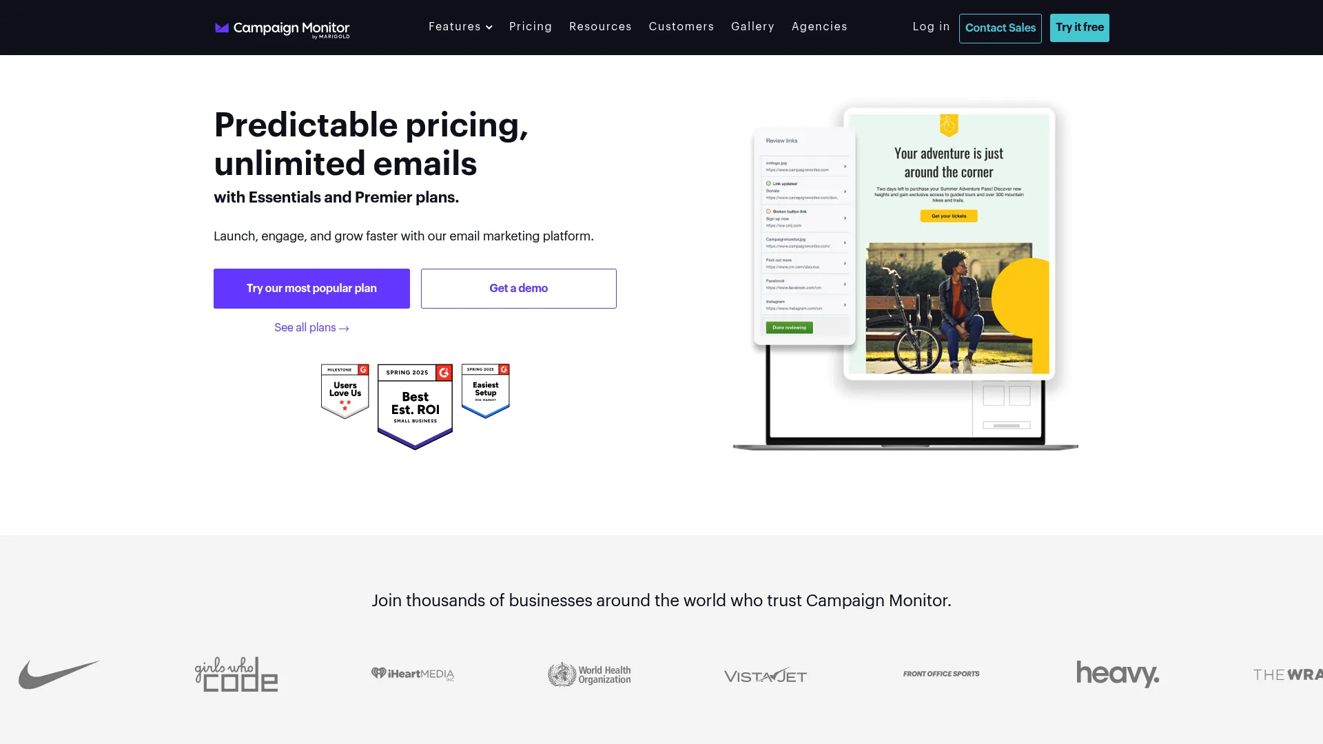 Campaign Monitor professional email template designer