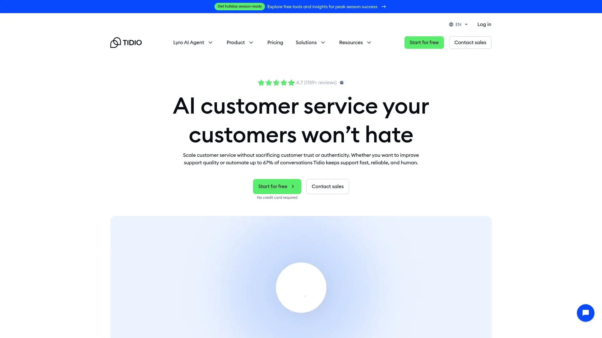 Tidio e-commerce chat platform interface