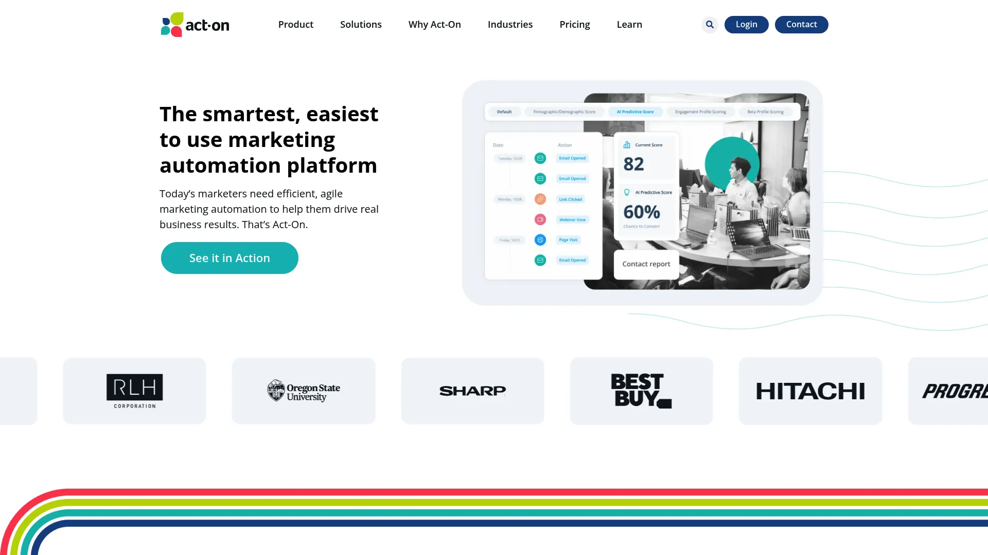 screenshot of act-on.com