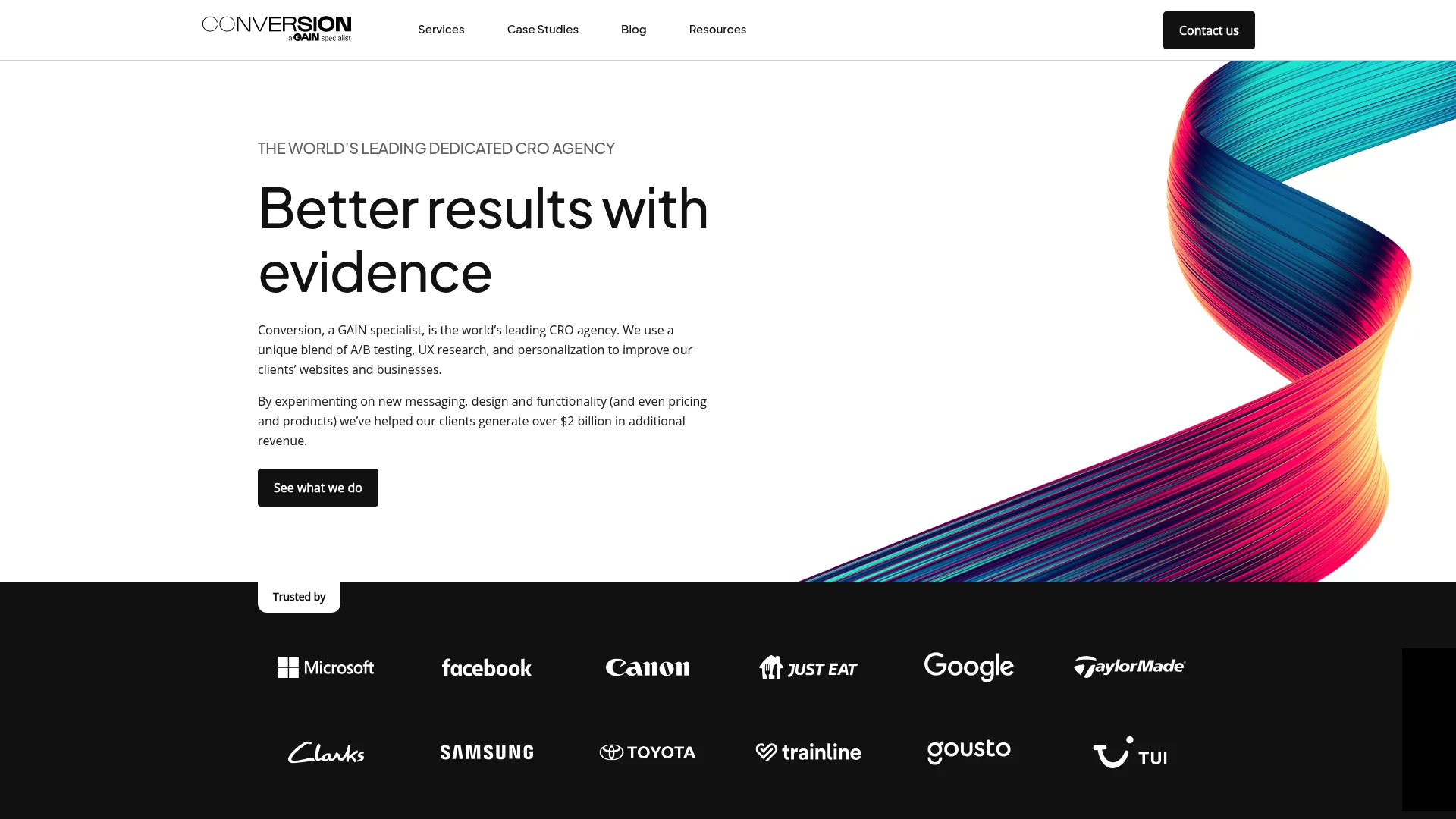 Screenshot of conversion.com