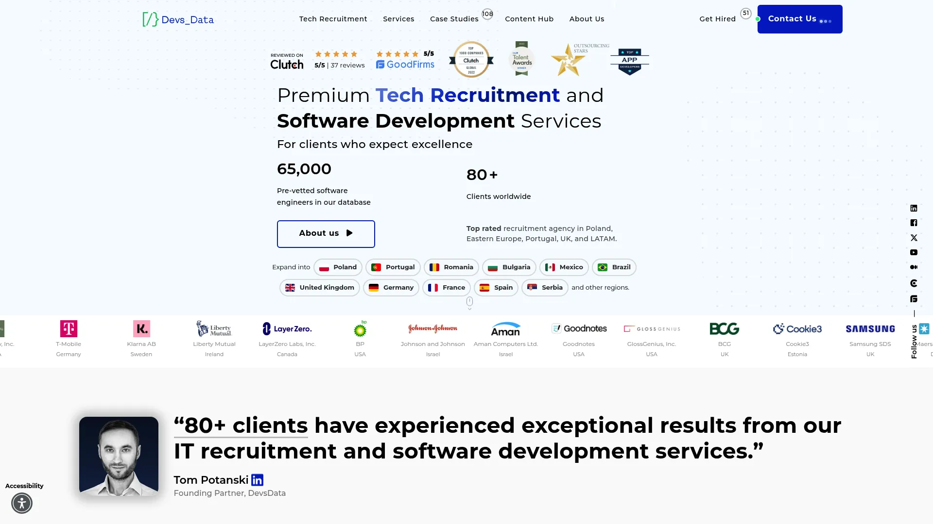 Screenshot of devsdata.com