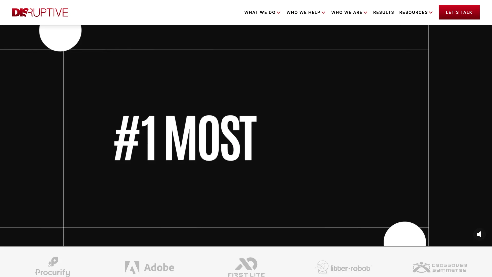 Screenshot of disruptiveadvertising.com