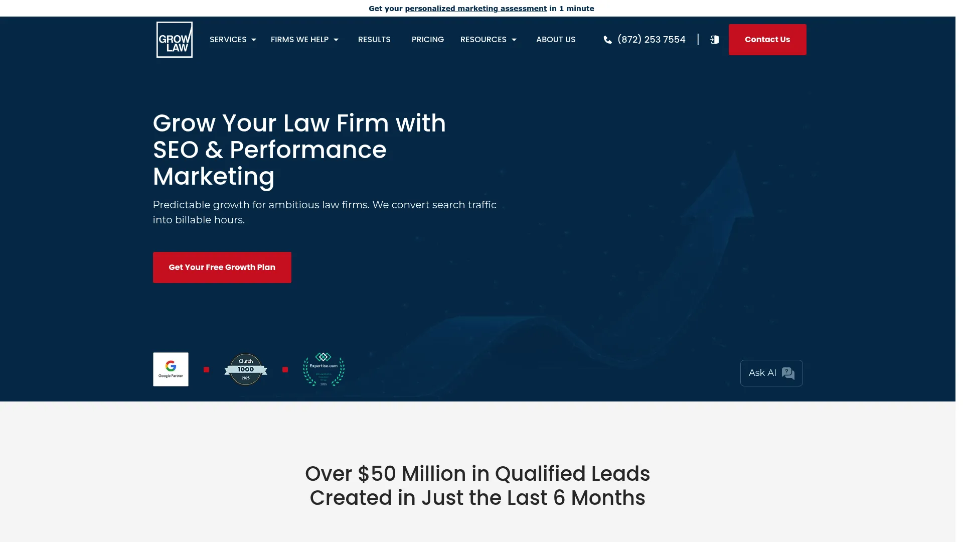 screenshot of growlaw.co