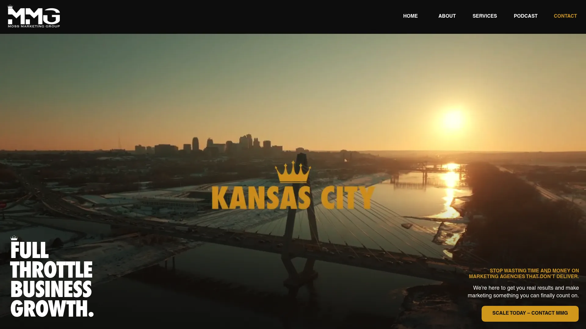 screenshot of mossmarketinggroup.com