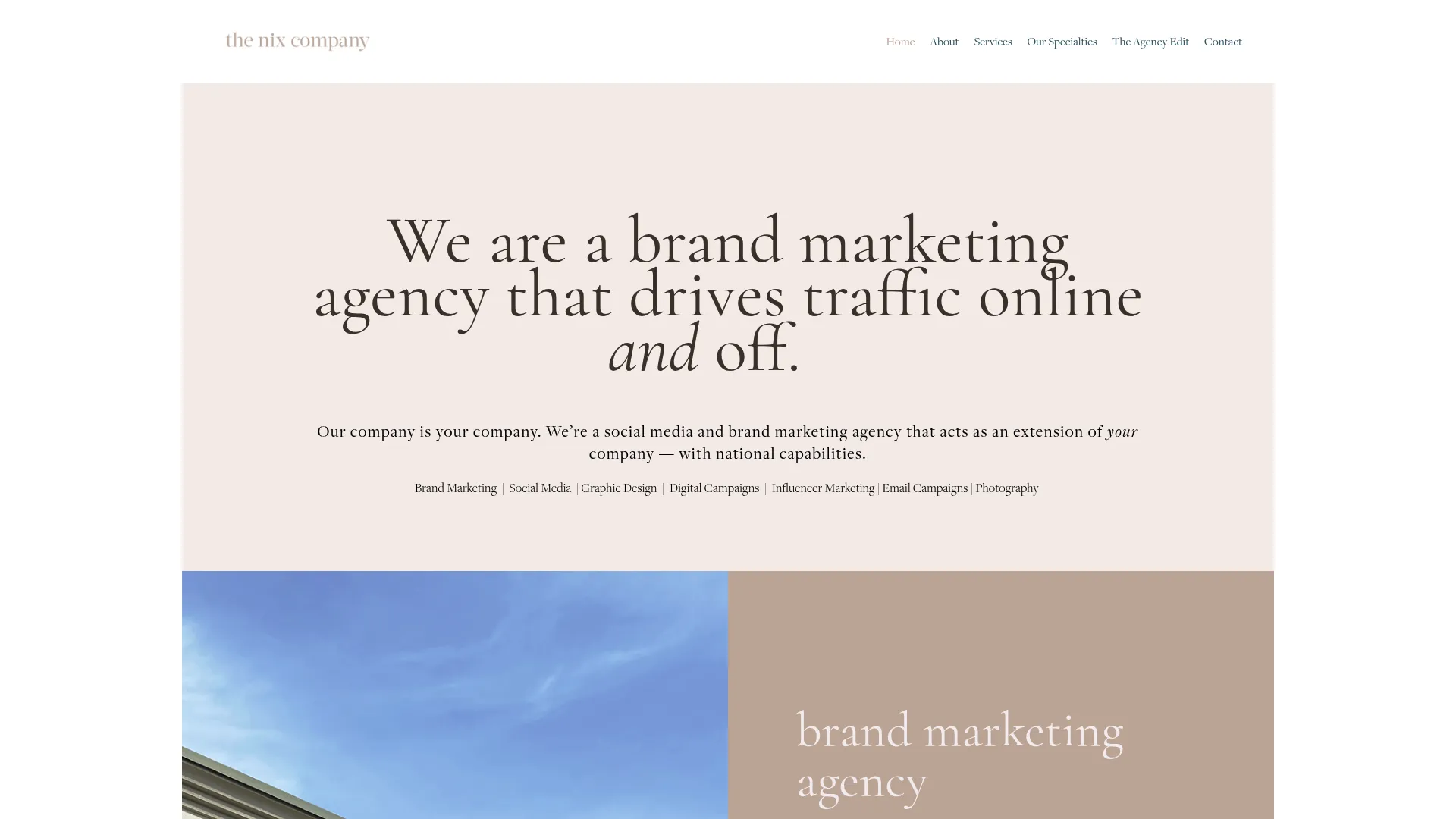 Screenshot of thenixcompany.co