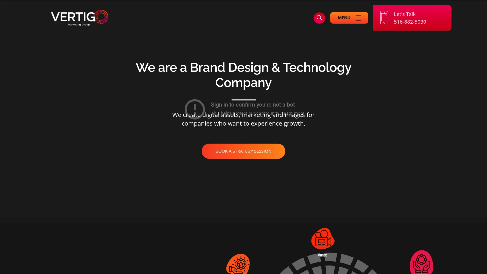 screenshot of vertigogrp.com