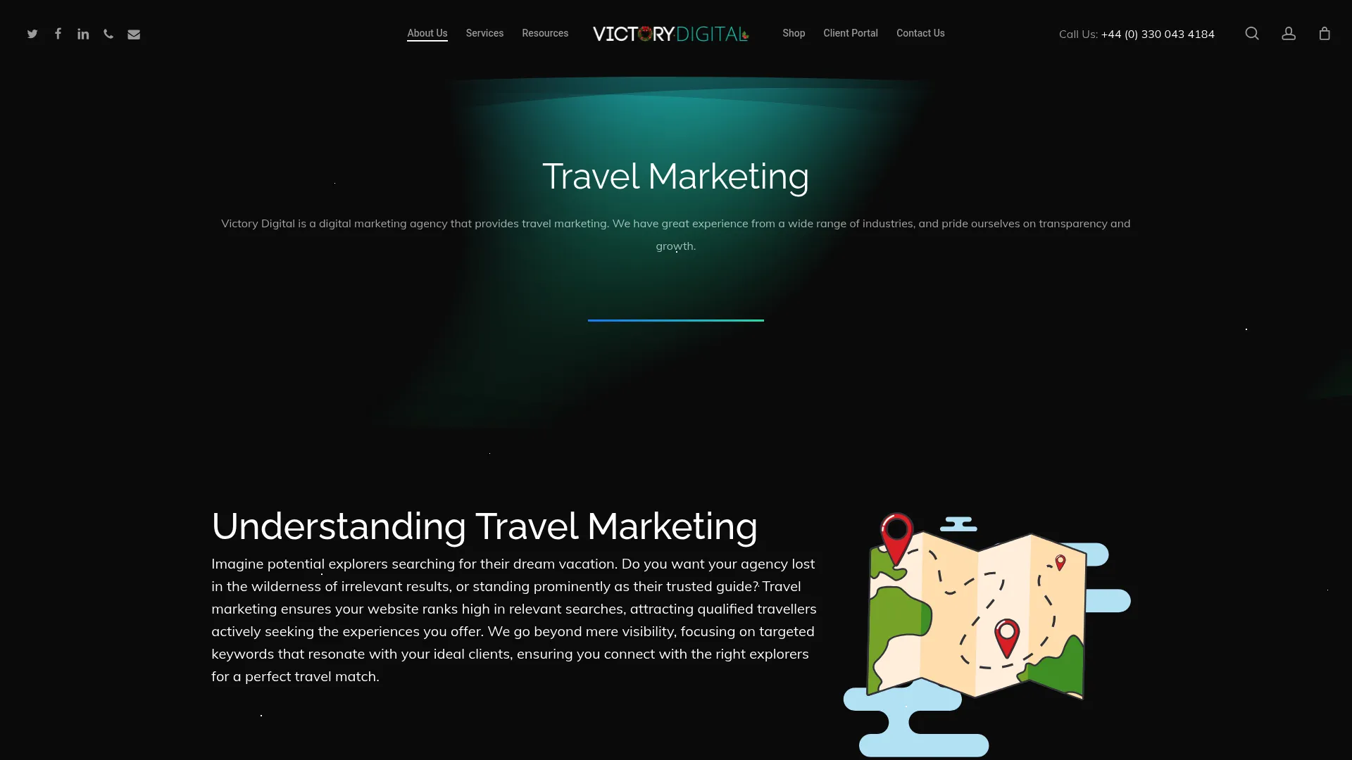 Screenshot of Victory Digital Website