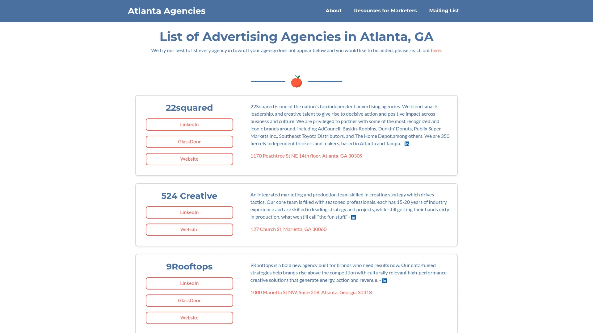 screenshot of 22squared (via atlantaagencies.com)