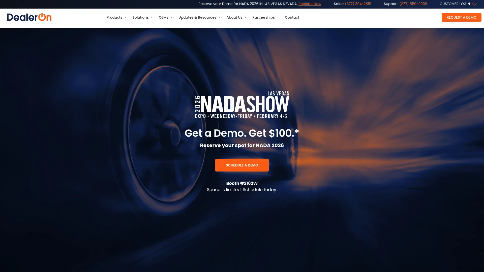 DealerOn homepage highlighting conversion focused automotive websites