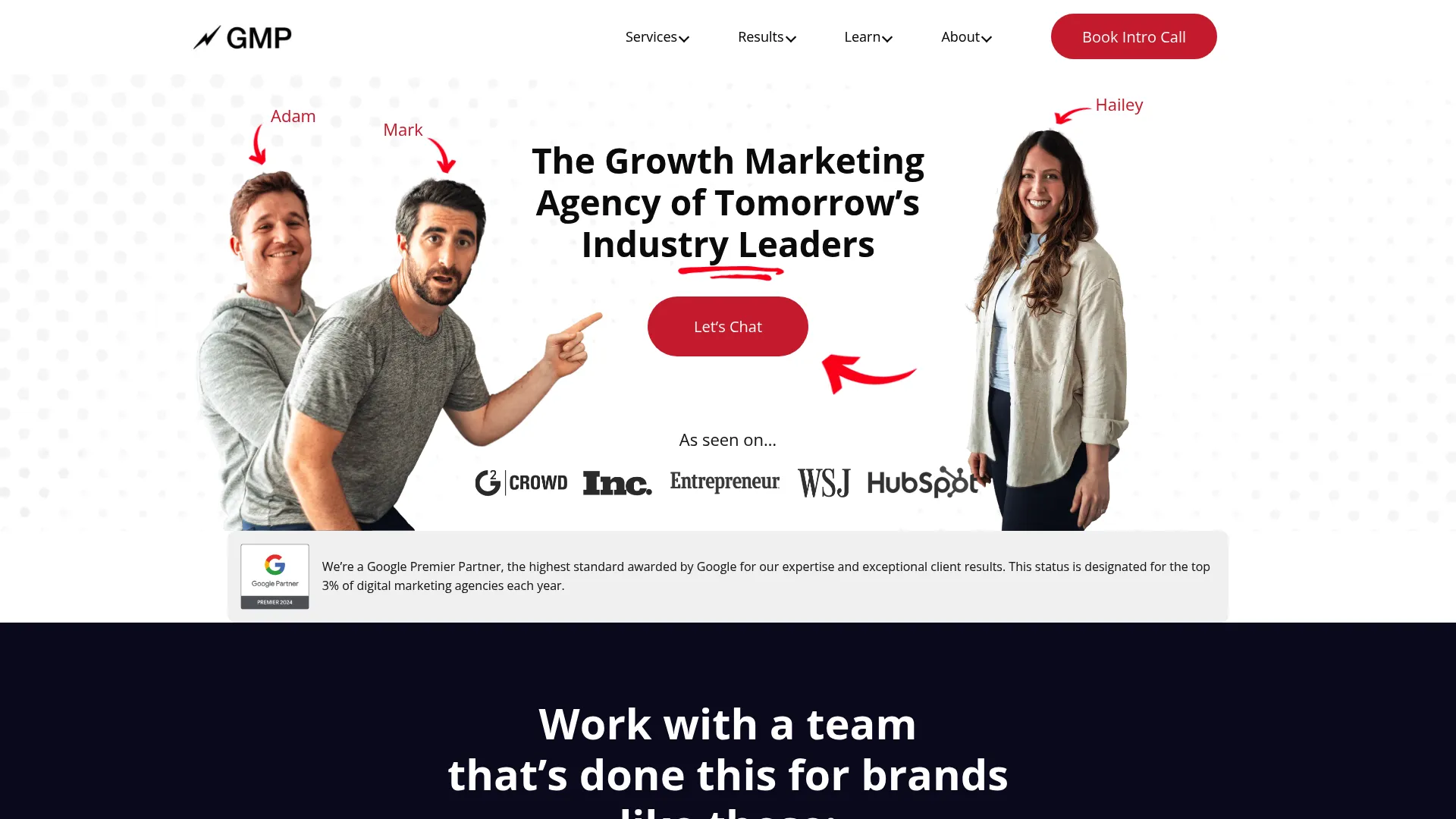 Screenshot of Growth Marketing Pro website