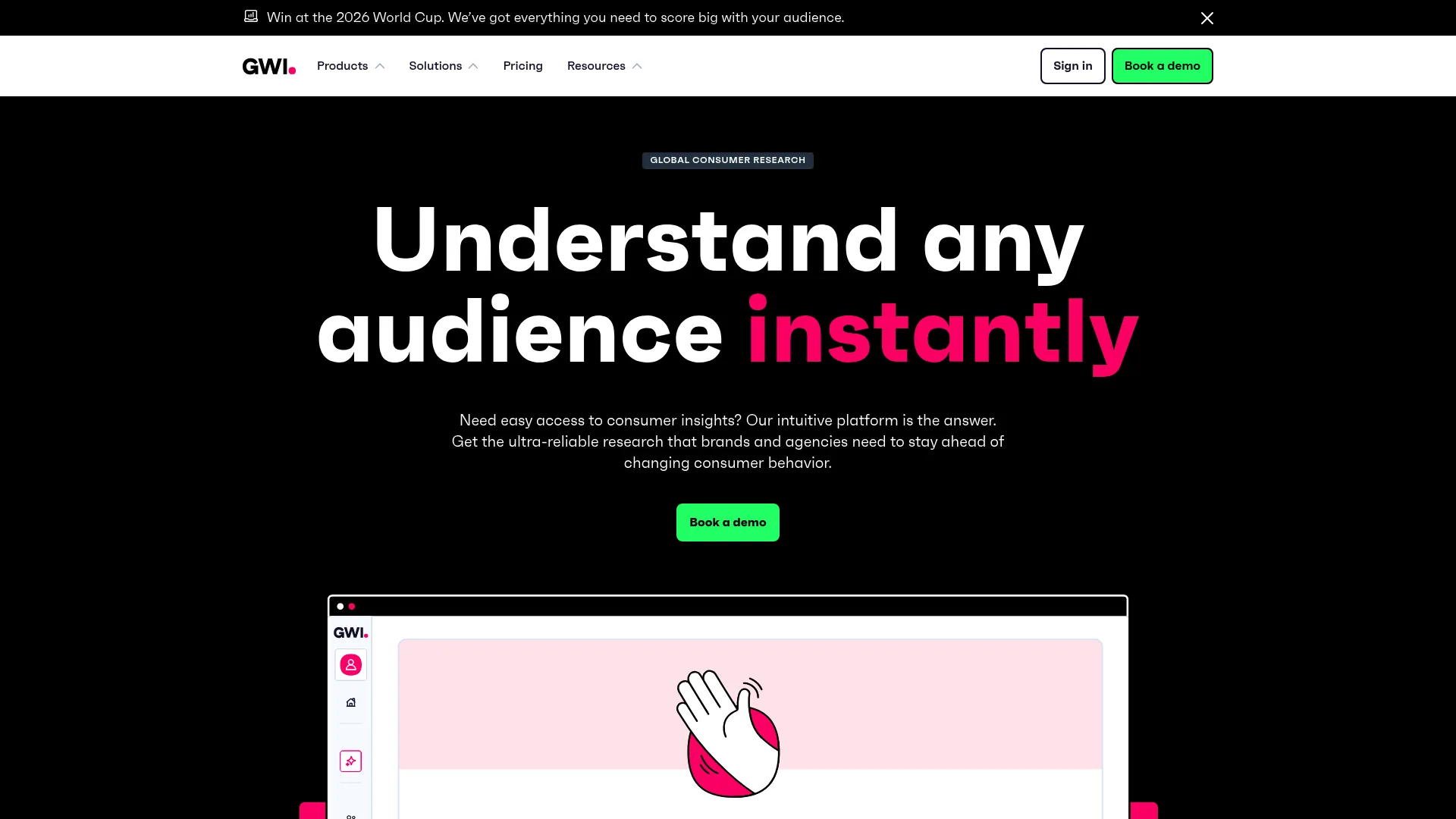 GWI audience profiling and psychographics dashboard