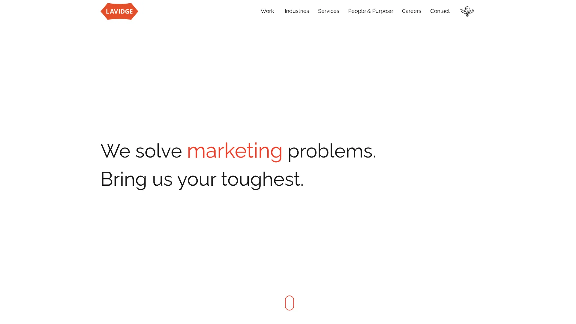 LAVIDGE agency website homepage screenshot