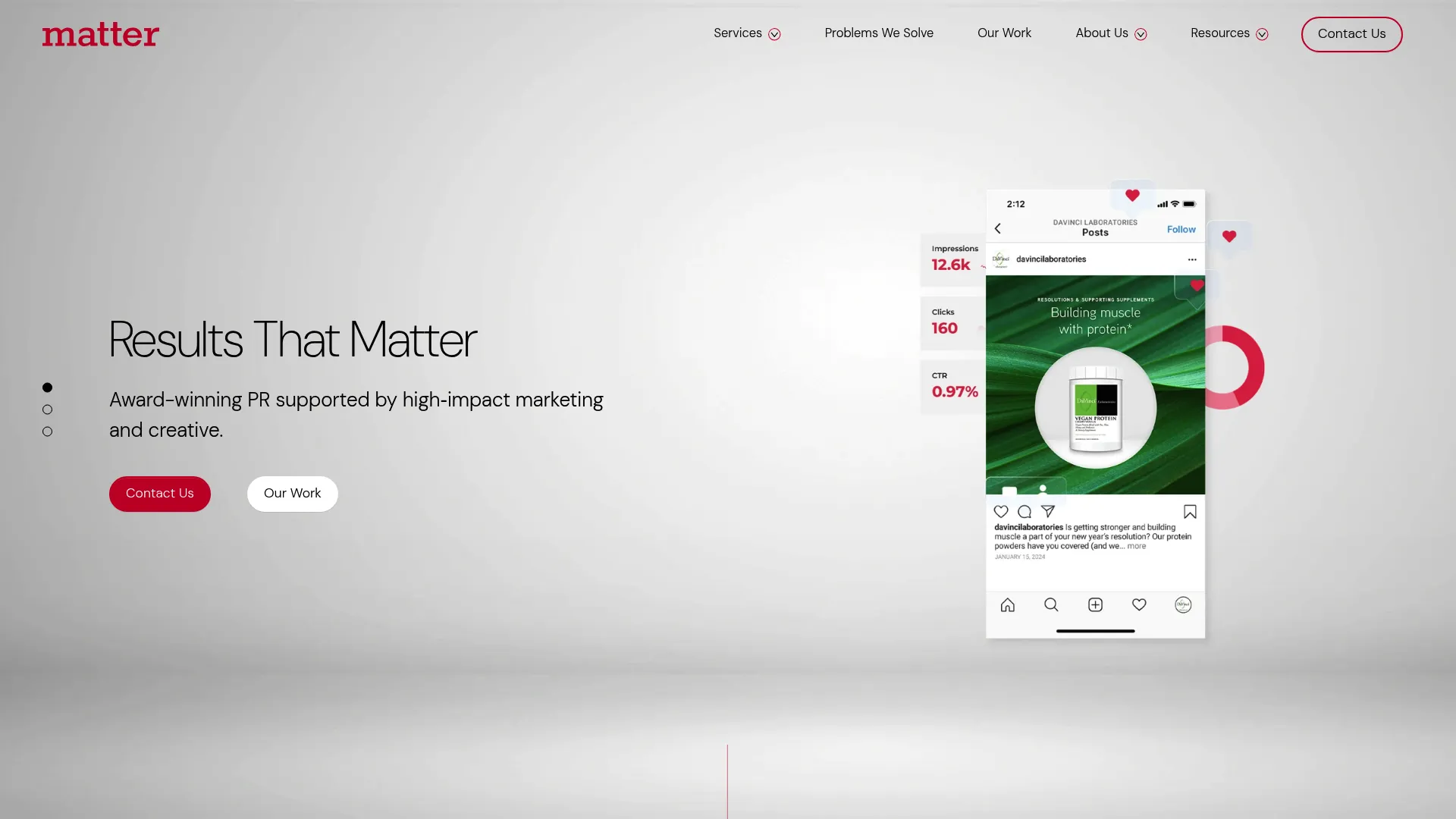 screenshot of matternow.com
