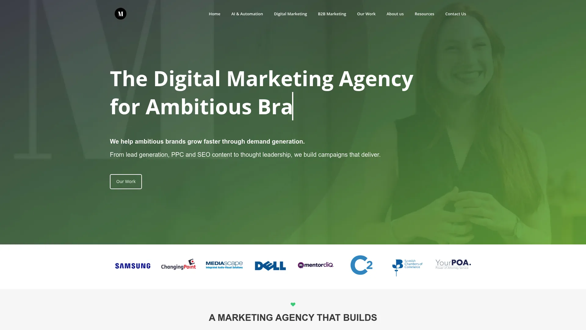 screenshot of munro.agency