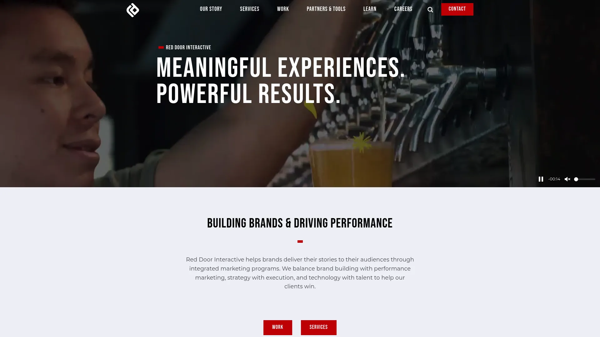 Red Door Interactive website homepage