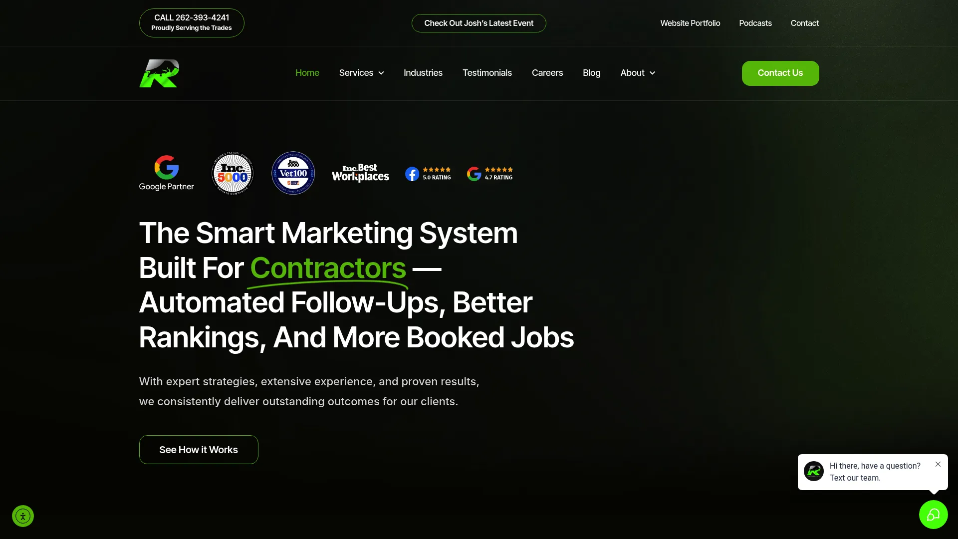 screenshot of relentless-digital.com