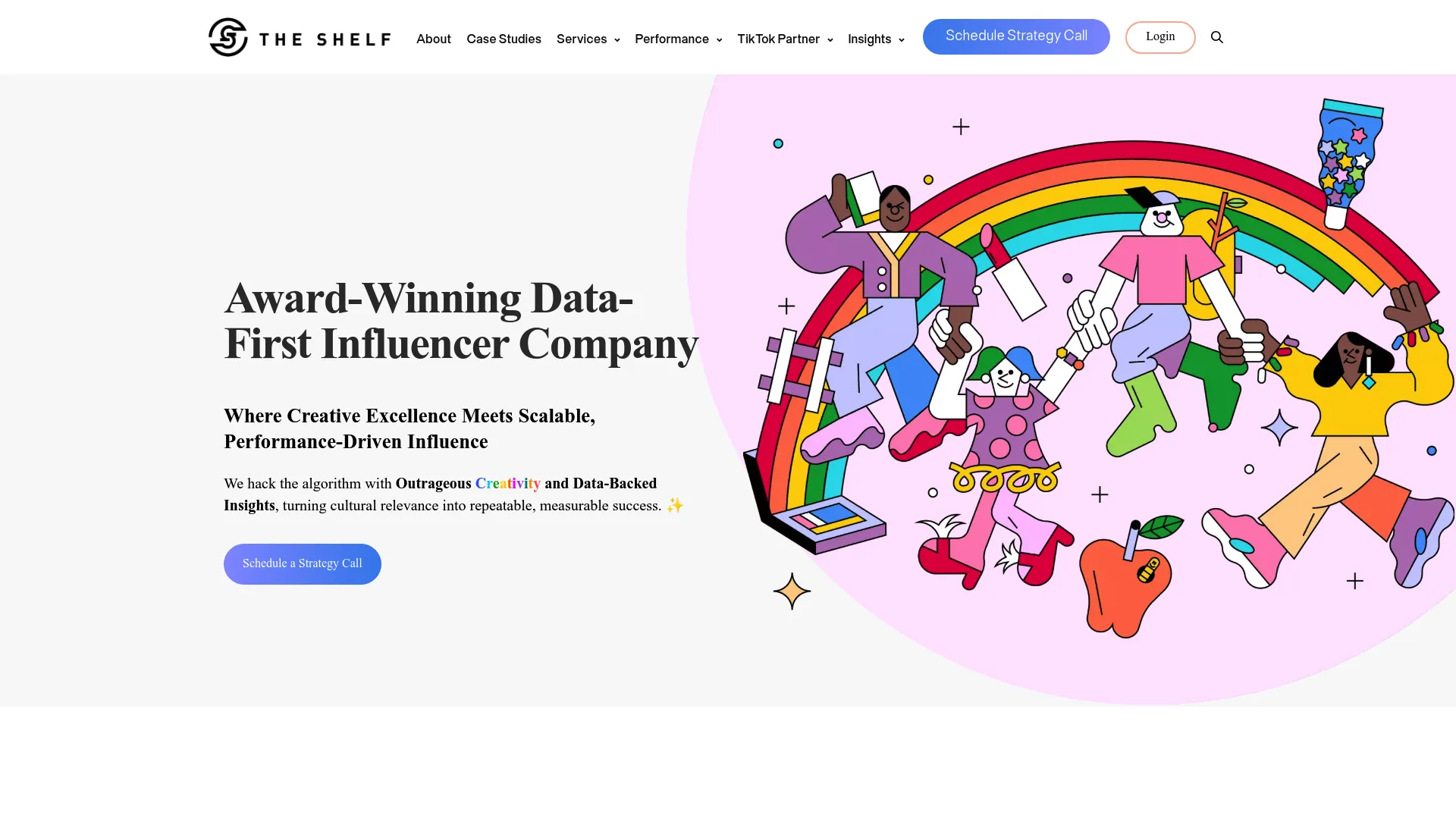 screenshot of theshelf.com