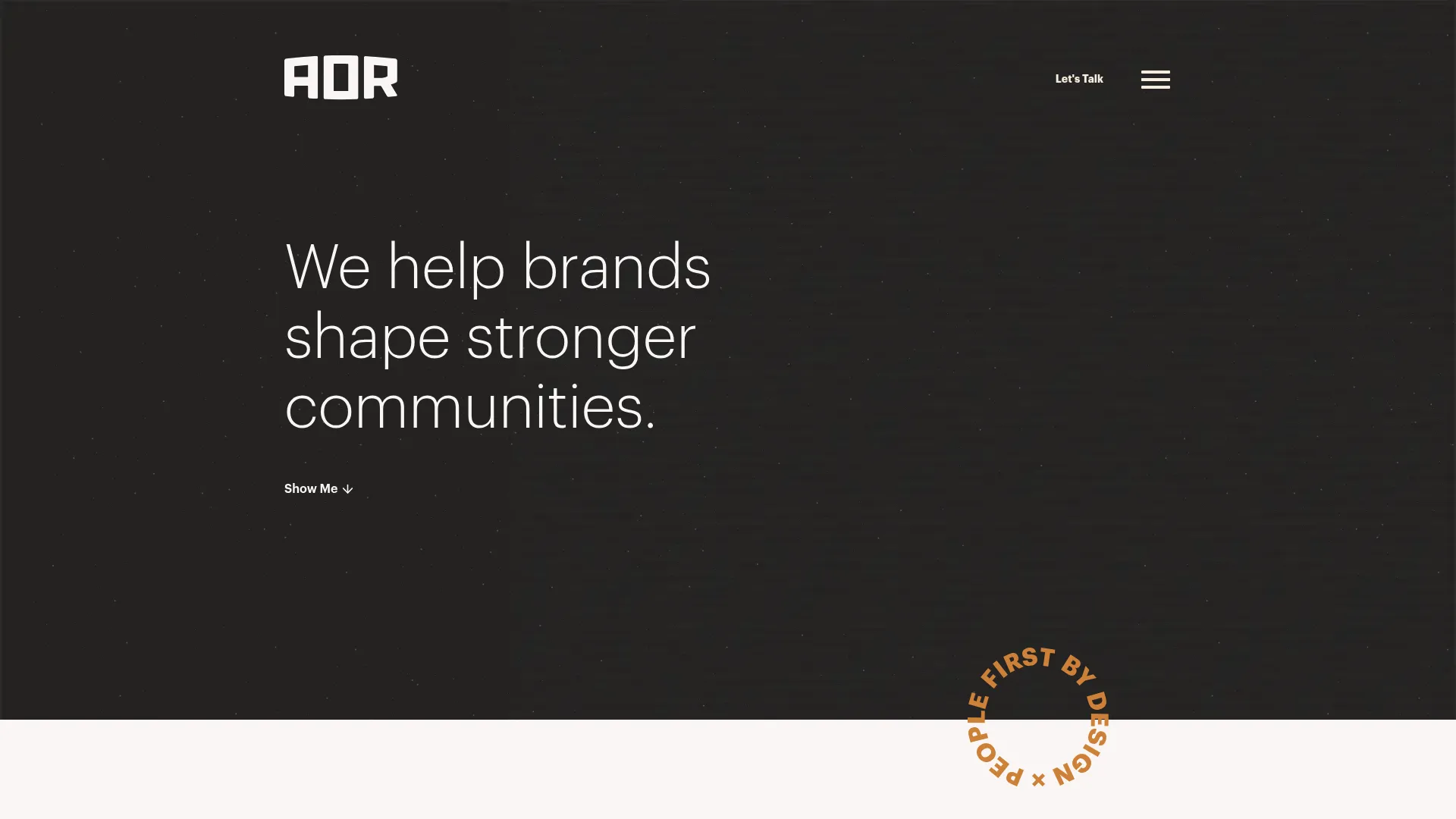 screenshot of thinkaor.com