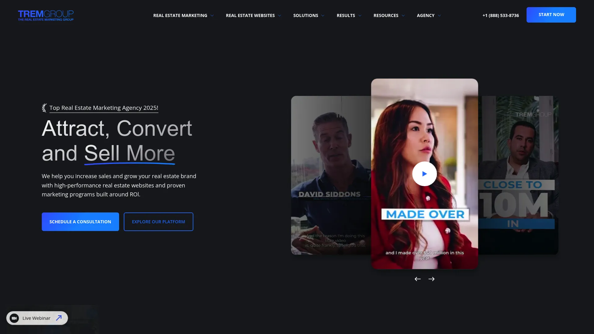 screenshot of tremgroup.com