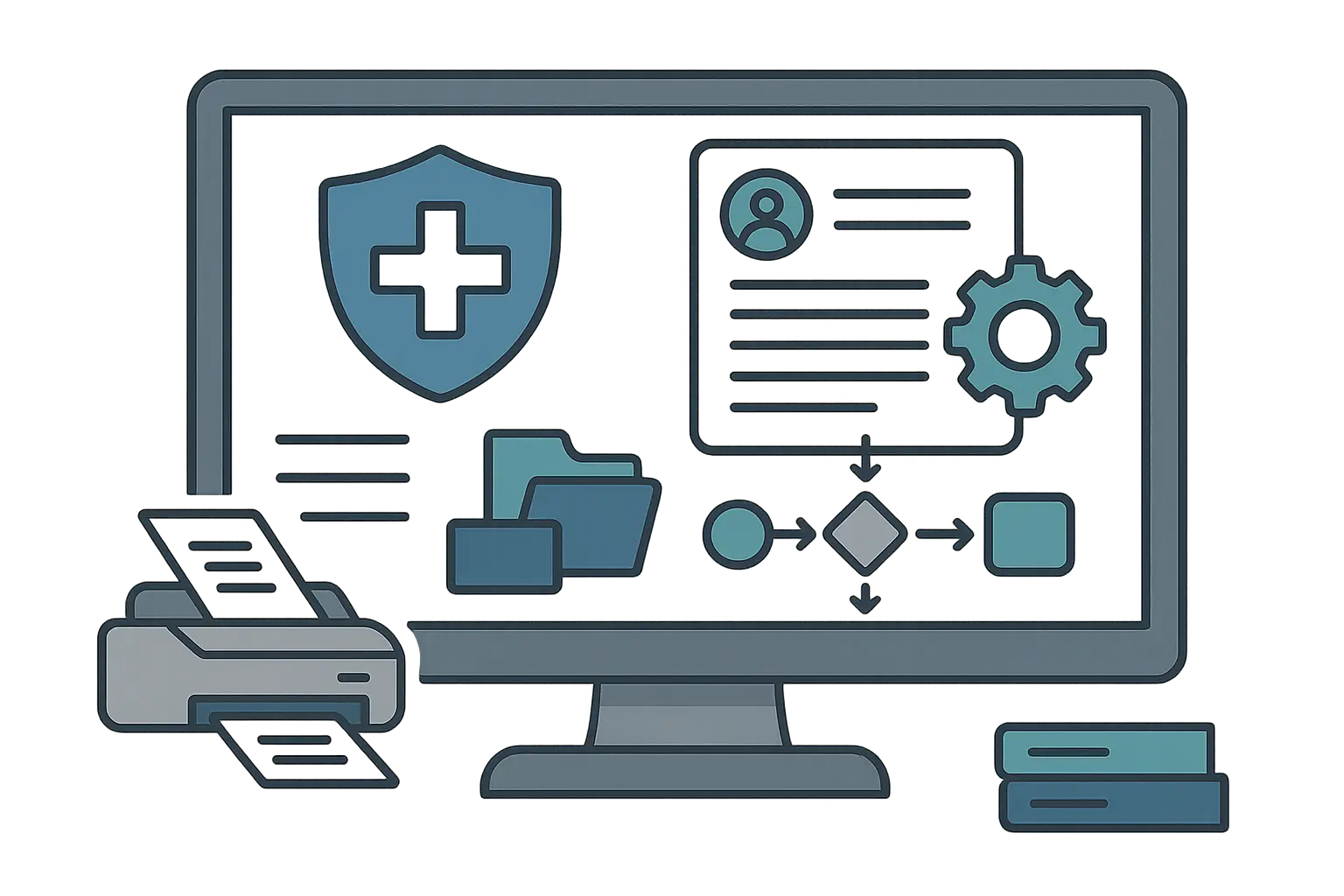 Healthcare administrative automation dashboard