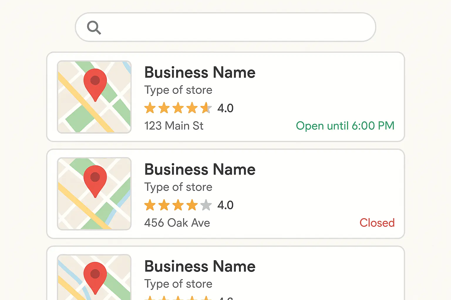Local SEO results dashboard
