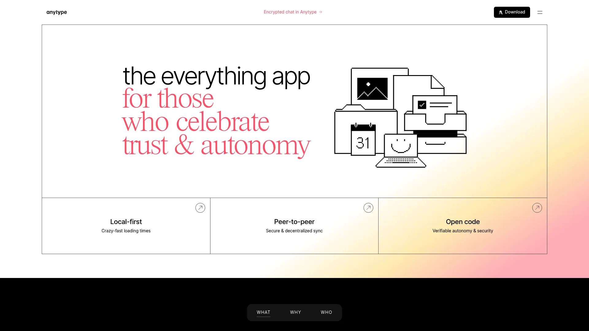Anytype object relationships interface