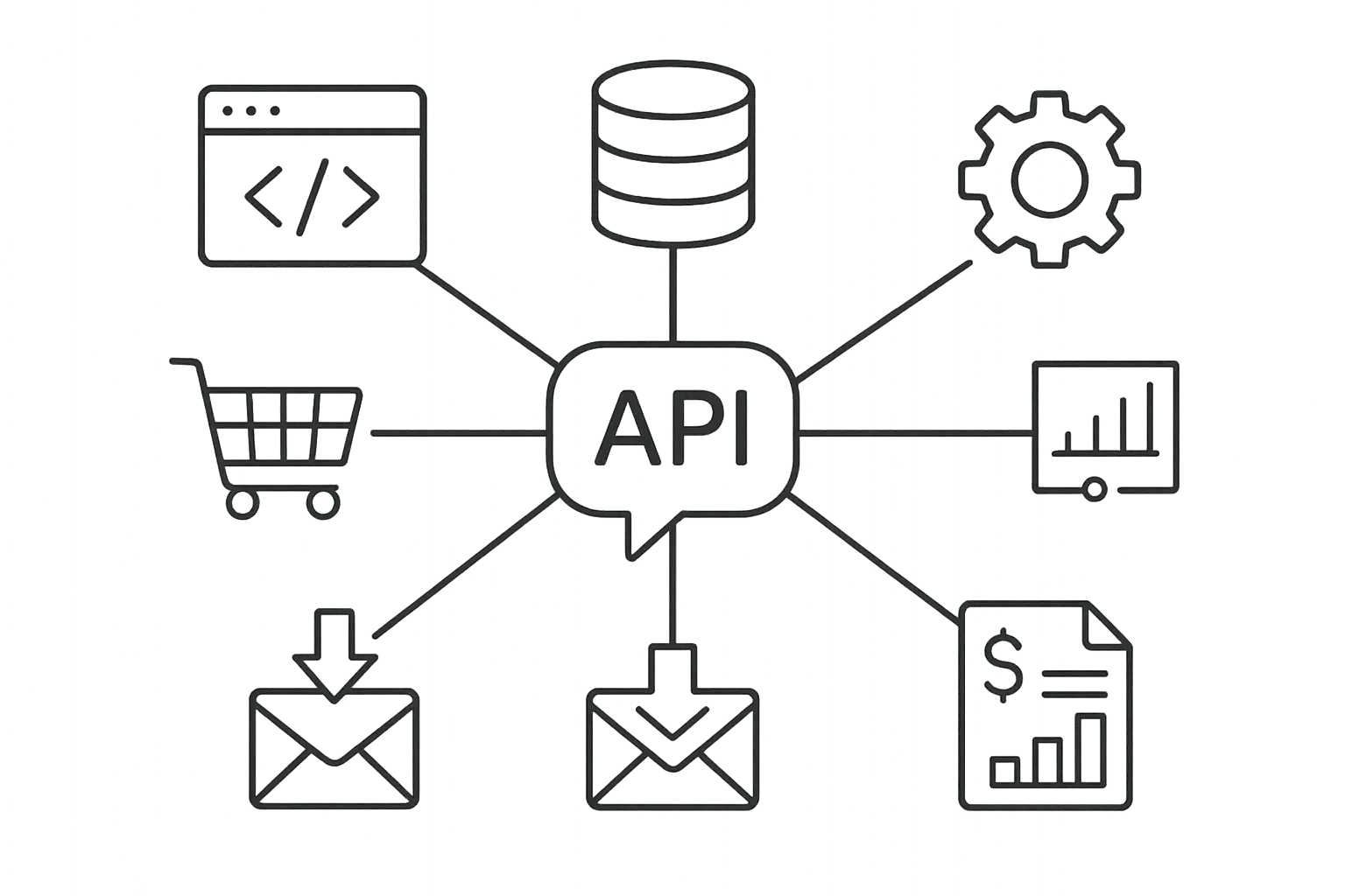 Integration dashboard showing connected business tools
