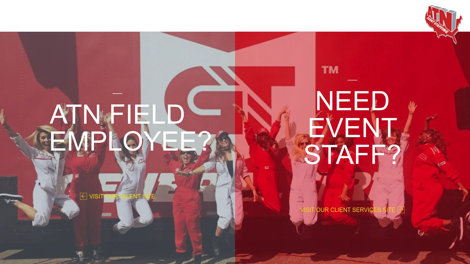 screenshot of atneventstaffing.com