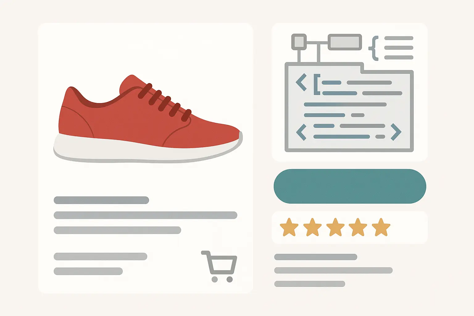 E-commerce SEO results dashboard showing product page performance