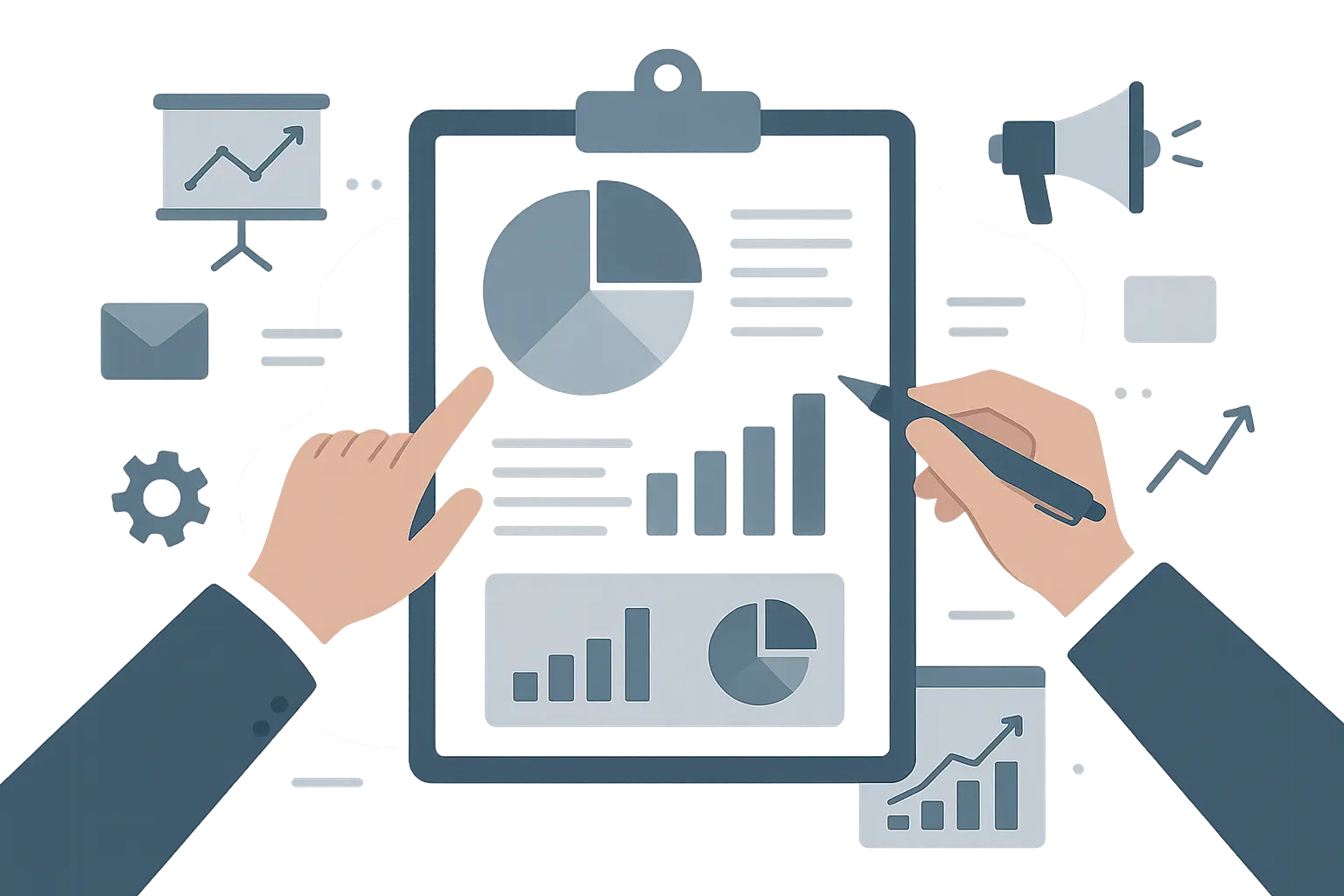 Marketing agency dashboard showing integrated performance tracking